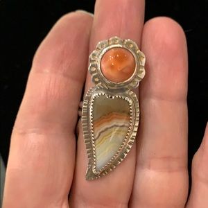 Julie Shaw Artisan Picture Jasper Sterling Ring 7